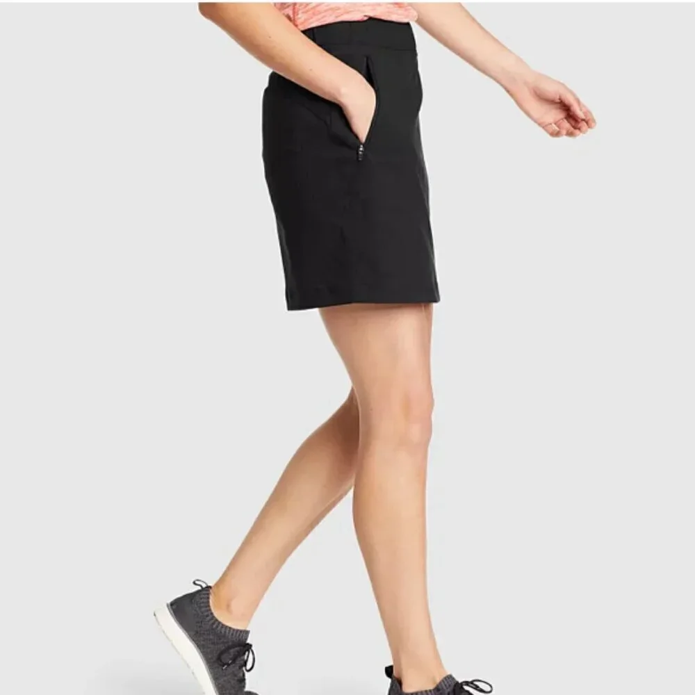 NWT Eddie Bauer Rainier Pull On Black Skort Skirt Sz 2 - Picture 3 of 10